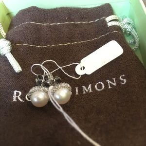 Ross Simons diamond earrings in sterling silver